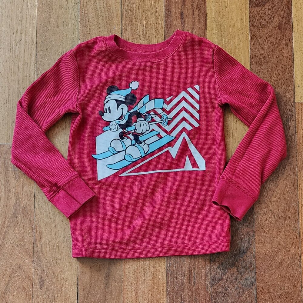 Disney Jumping Beans Red Long Sleeve Ice Skating Jersey Size 4T